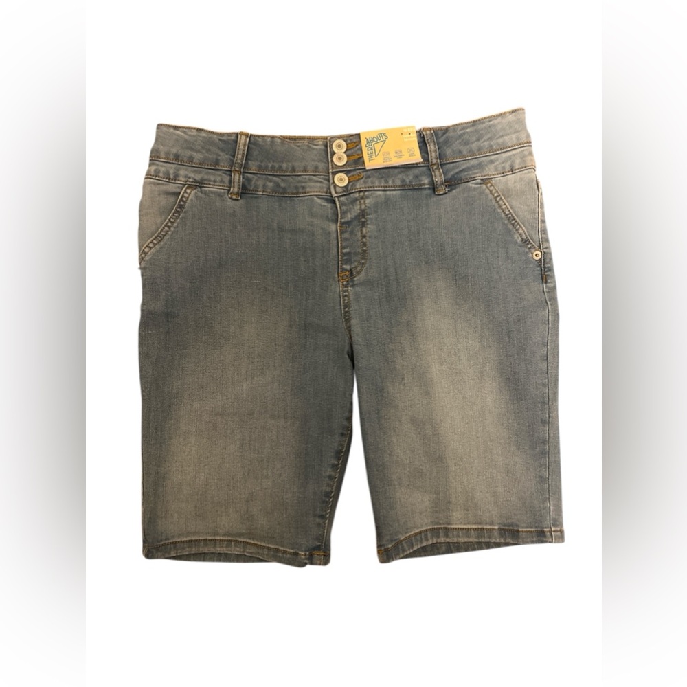Thereabouts Girls Denim Jean Shorts Size 16 Regular Superflex Bermuda Adjustable